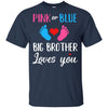 Pink Or Blue Big Brother Loves You Funny Gender Reveal Party Gift Youth Youth Shirt | Teecentury.com