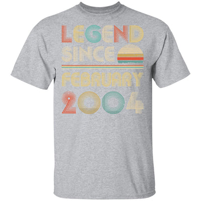 Legend Since February 2004 Vintage 18th Birthday Gifts T-Shirt & Hoodie | Teecentury.com