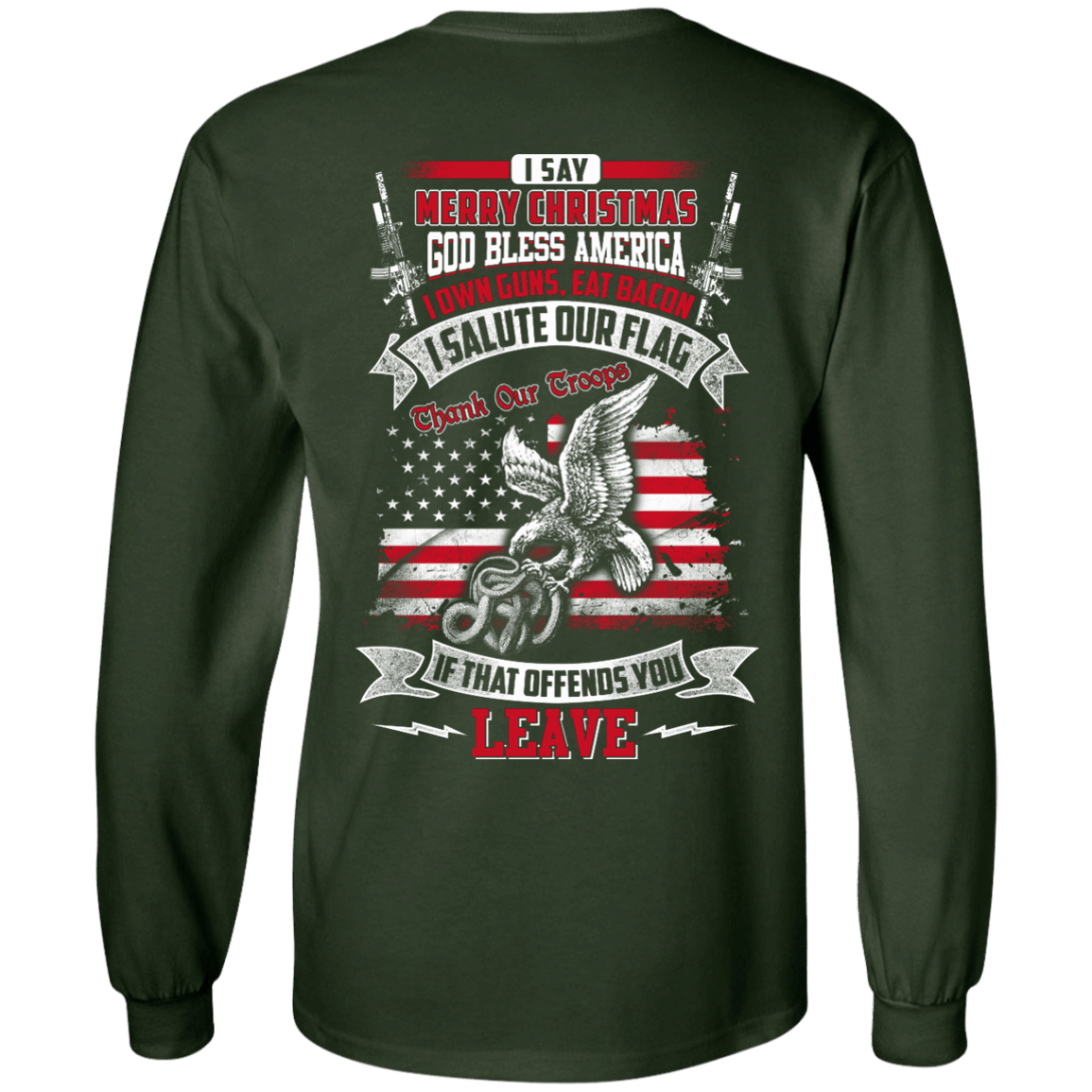 I Say Merry Christmas God Bless America Christmas T-Shirt & Hoodie | Teecentury.com