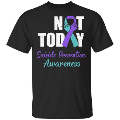 Suicide Prevention Awareness Purple Teal Ribbon Not Today T-Shirt & Hoodie | Teecentury.com