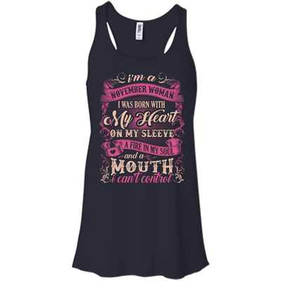 I Am A November Woman I Was Born With My Heart On My Sleeve T-Shirt & Hoodie | Teecentury.com