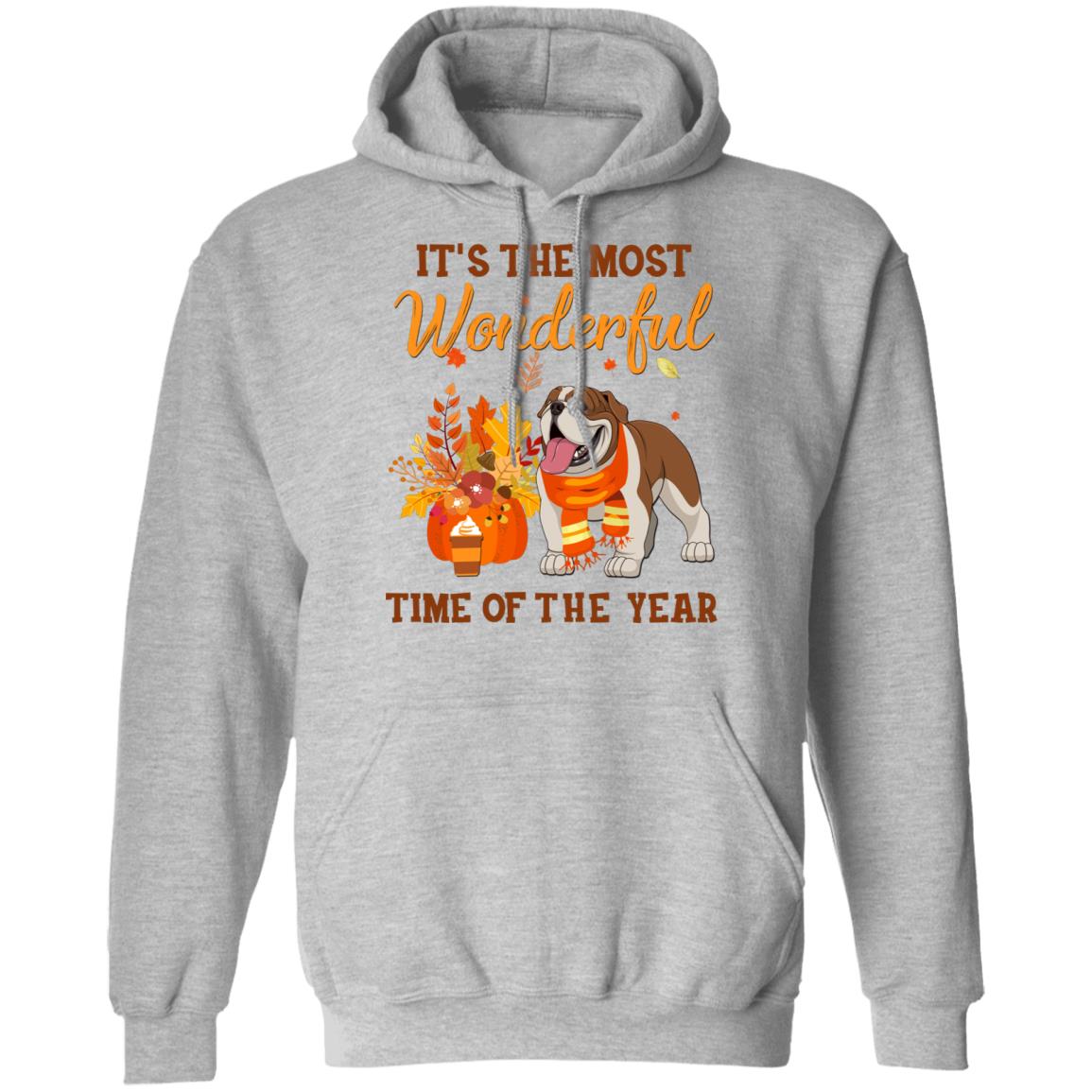 Bulldog Autumn It's The Most Wonderful Time Of The Year T-Shirt & Hoodie | Teecentury.com