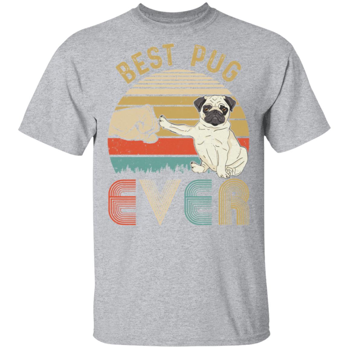 Vintage Best Pug Dad Ever Bump Fit Funny Dad Gifts T-Shirt & Hoodie | Teecentury.com