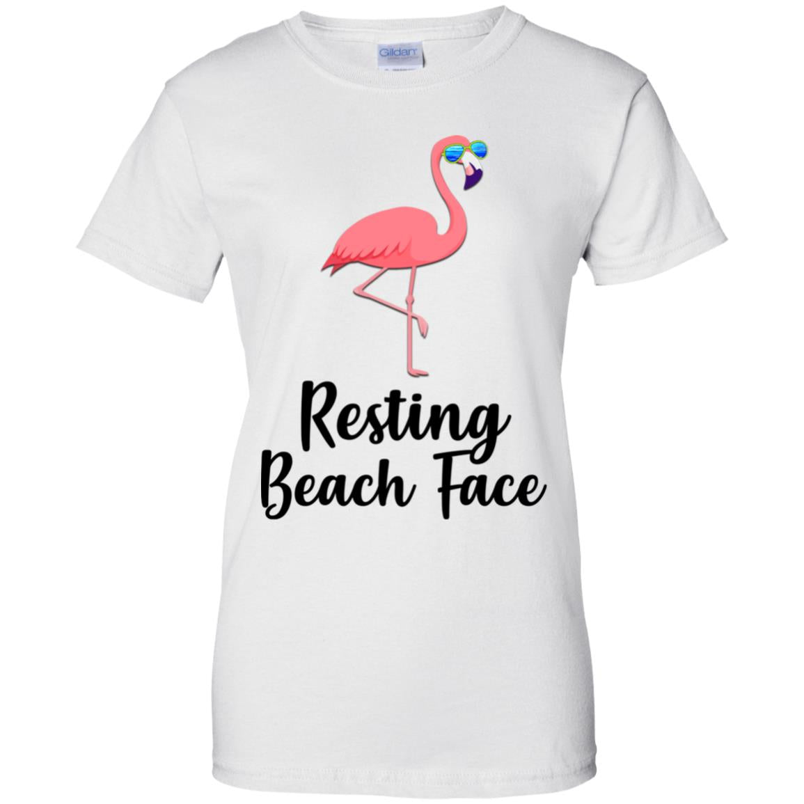 Resting Beach Face Flamingo Summer With Sunglasses T-Shirt & Tank Top | Teecentury.com