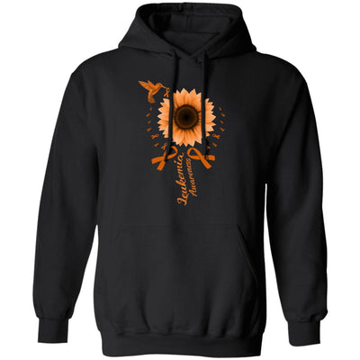 Hummingbird Sunflower Orange Ribbon Leukemia Awareness T-Shirt & Hoodie | Teecentury.com