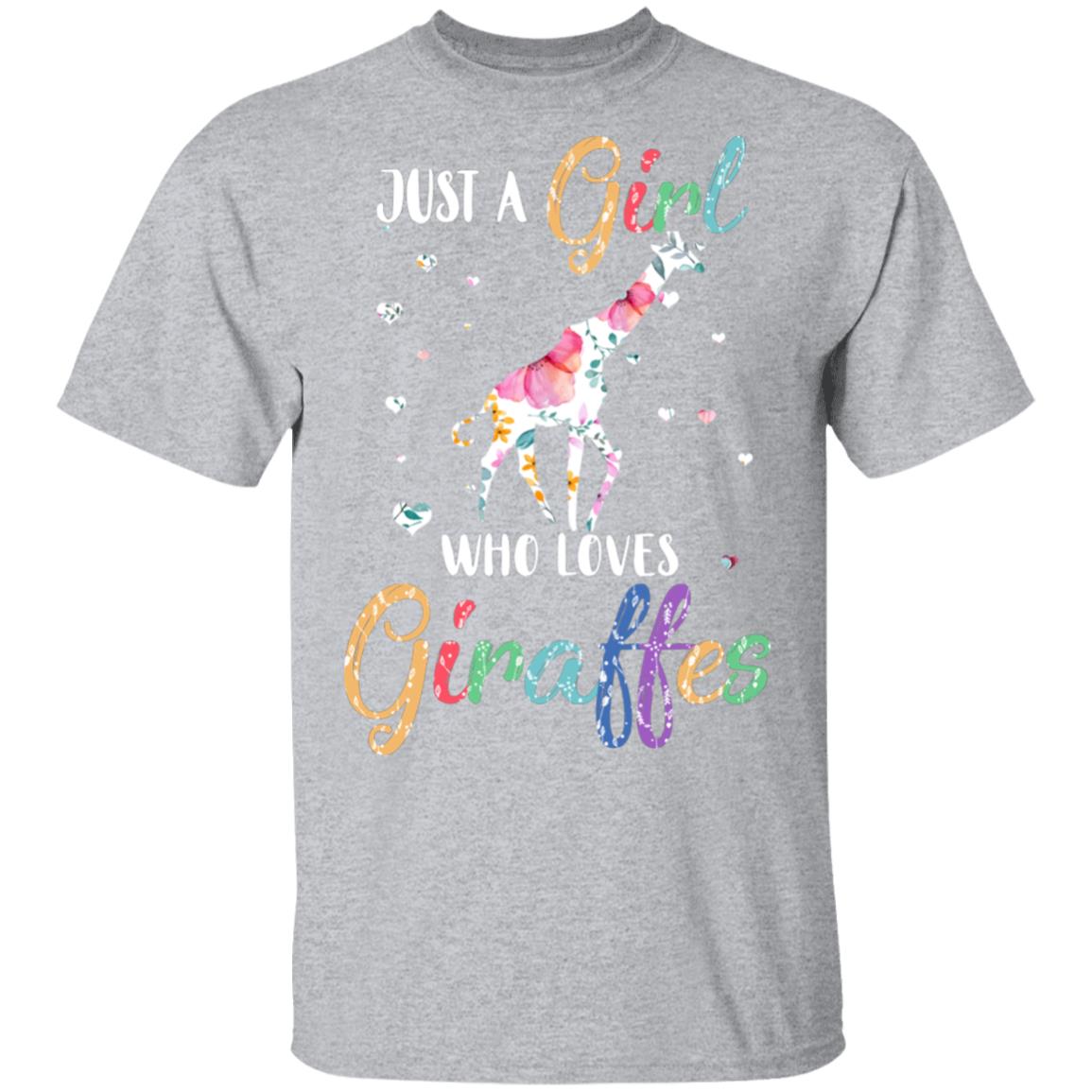 Just A Girl Who Loves Giraffes Cute Giraffe Lover T-Shirt & Hoodie | Teecentury.com