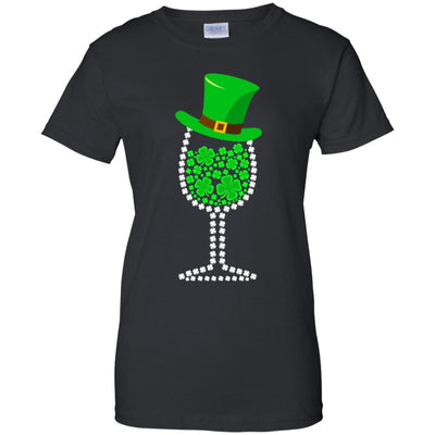 Shamrock Wine Glass Top Hat St Patrick's Day Gift T-Shirt & Hoodie | Teecentury.com