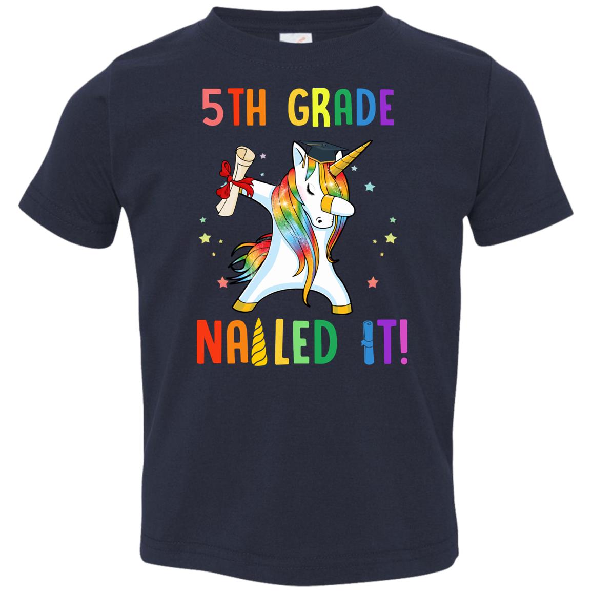 Dabbing 5th Grade Unicorn Nailed It Graduation Class Of 2022 Youth Youth Shirt | Teecentury.com