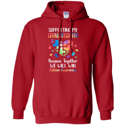 Supporting My Granddaughter Puzzle Autism Awareness Month T-Shirt & Hoodie | Teecentury.com