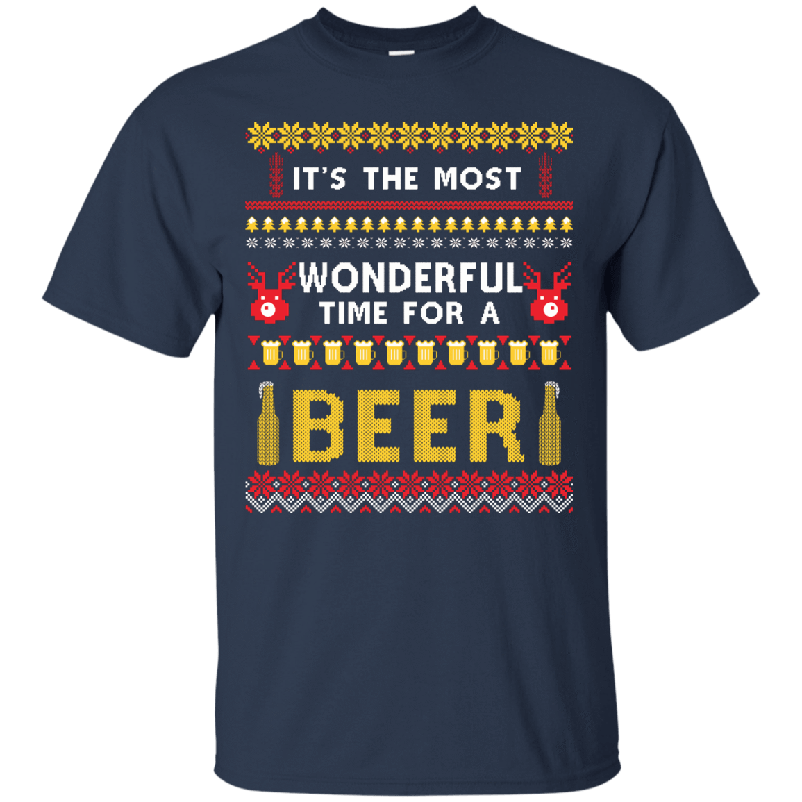 It's The Most Wonderful Time For A Beer Ugly Sweater T-Shirt & Hoodie | Teecentury.com