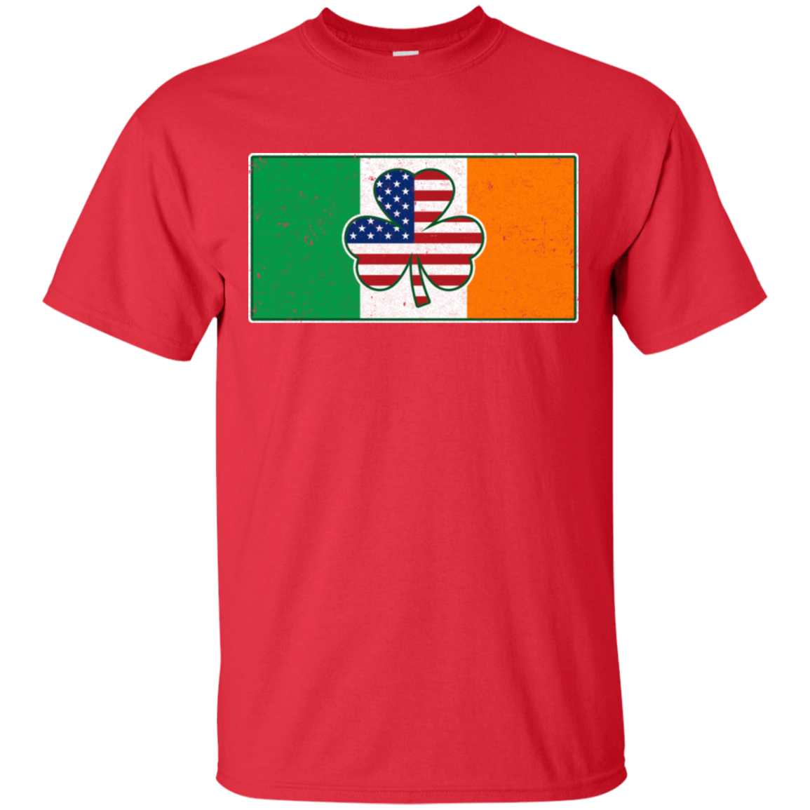 Shamrock Irish Ireland USA American Flag Gift T-Shirt & Hoodie | Teecentury.com