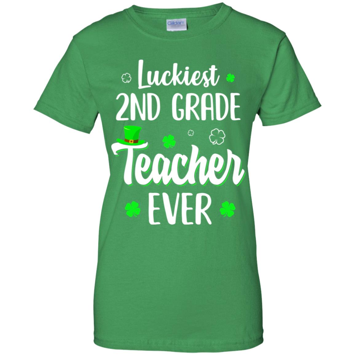 Luckiest 2nd Grade Teacher Ever Irish St Patricks Day T-Shirt & Hoodie | Teecentury.com