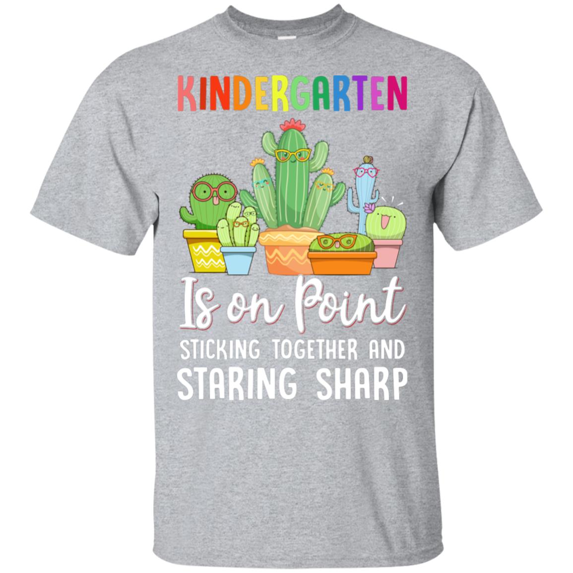 Kindergarten Is On Point 1St Day Of School Cactus Teacher T-Shirt & Hoodie | Teecentury.com