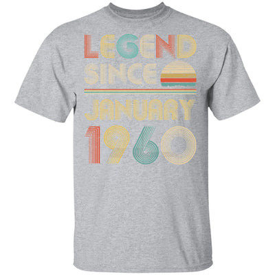 Legend Since January 1960 Vintage 62th Birthday Gifts T-Shirt & Hoodie | Teecentury.com
