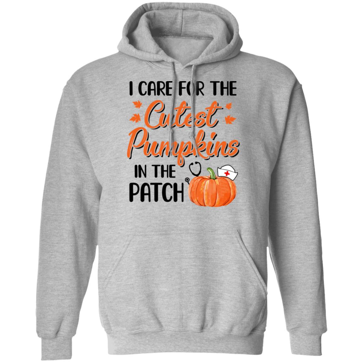 I Care For The Cutest Pumpkins In The Patch Halloween Nurse T-Shirt & Hoodie | Teecentury.com
