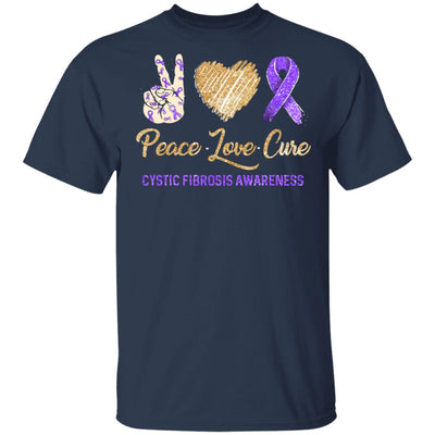 Peace Love Cure Cystic Fibrosis Awareness T-Shirt & Hoodie | Teecentury.com