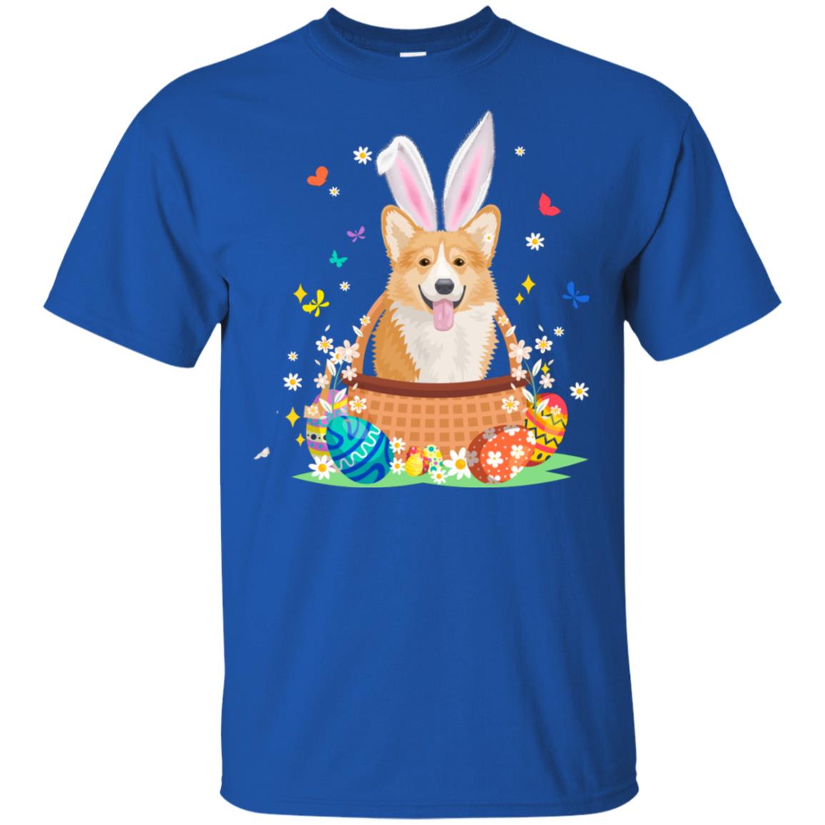 Corgi Bunny Hat Rabbit Easter Eggs T-Shirt & Hoodie | Teecentury.com
