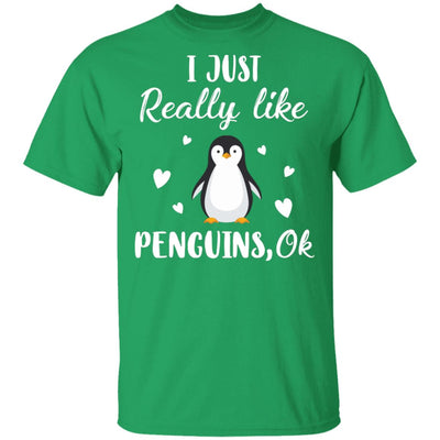 Funny Penguin Gift I Just Really Like Penguins OK T-Shirt & Sweatshirt | Teecentury.com