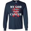 My God Is Bigger Than Cancer Red Awareness Ribbon T-Shirt & Hoodie | Teecentury.com