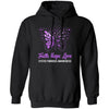Faith Hope Love Purple Butterfly Cystic Fibrosis Awareness T-Shirt & Hoodie | Teecentury.com