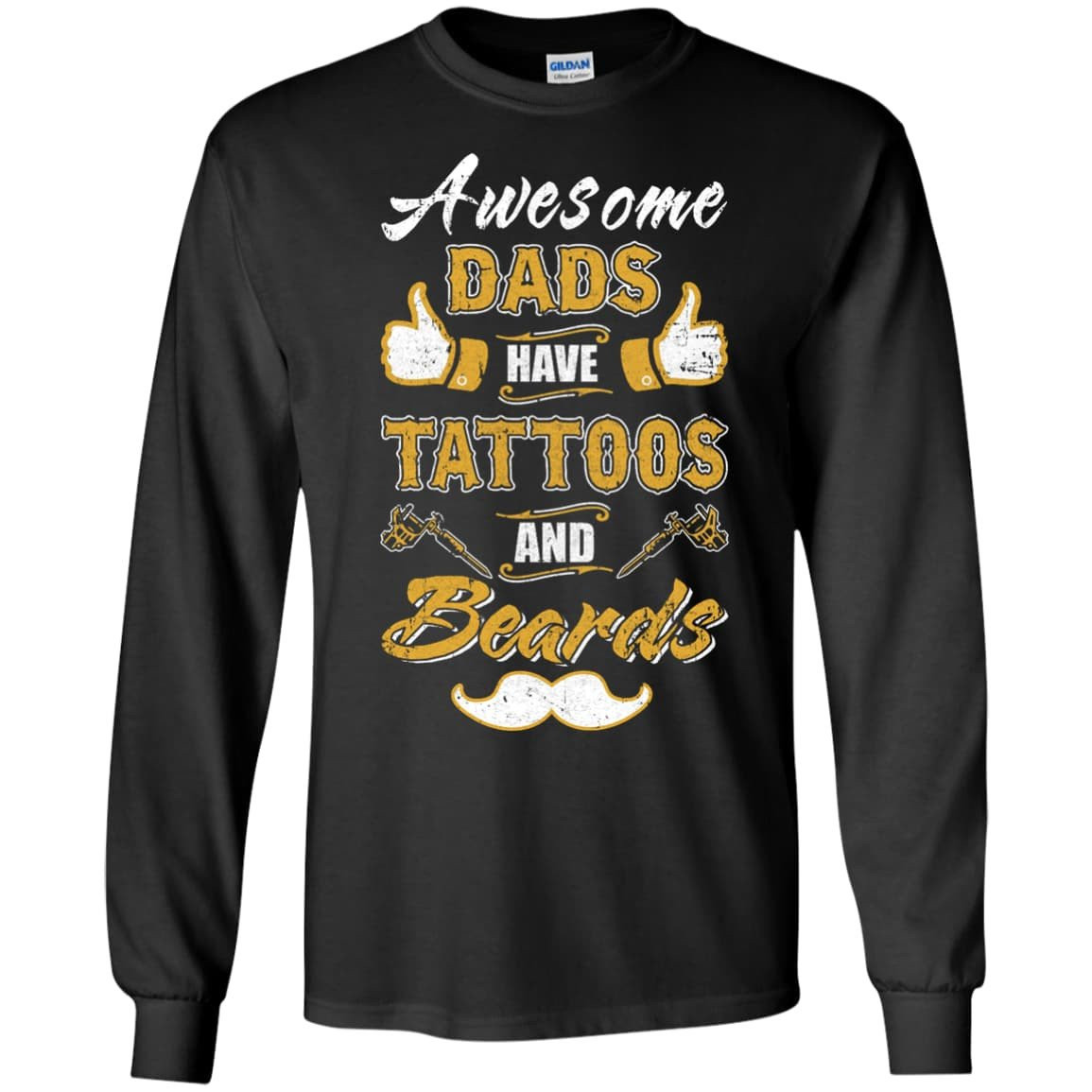 Awesome Dads Have Tattoos And Beards T-Shirt & Hoodie | Teecentury.com