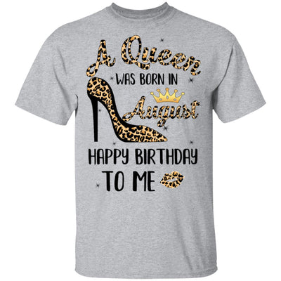 Born In August Girl Leopard High Heels Birthday Women Gift T-Shirt & Tank Top | Teecentury.com