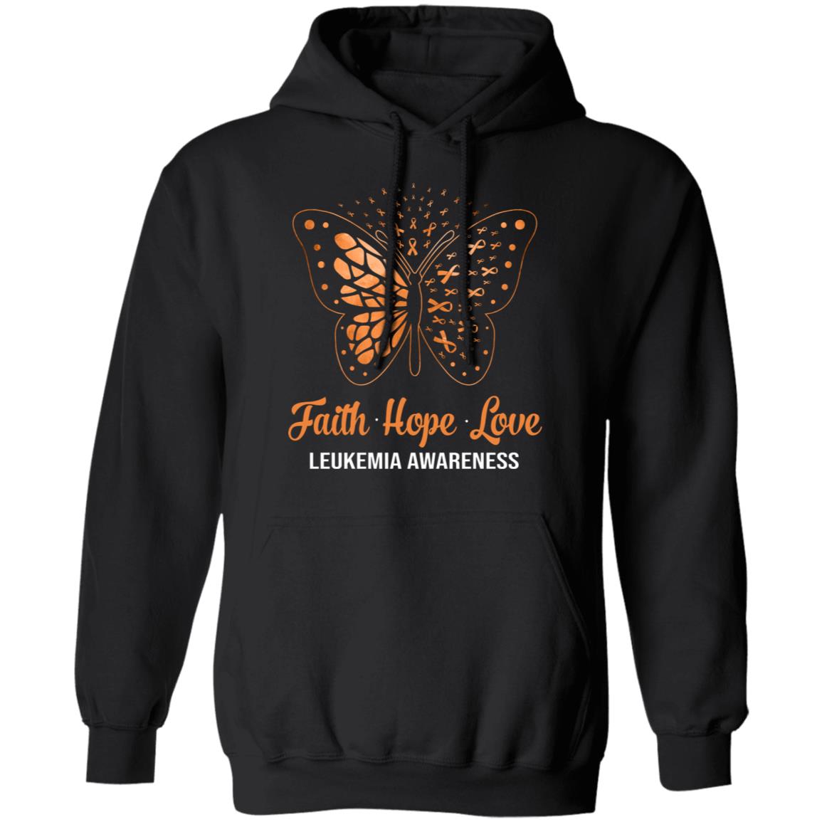 Faith Hope Love Orange Butterfly Leukemia Awareness T-Shirt & Hoodie | Teecentury.com