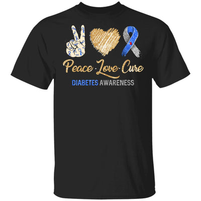 Peace Love Cure Diabetes Awareness T-Shirt & Hoodie | Teecentury.com