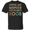Awesome Since November 2005 Vintage 17th Birthday Gifts T-Shirt & Hoodie | Teecentury.com