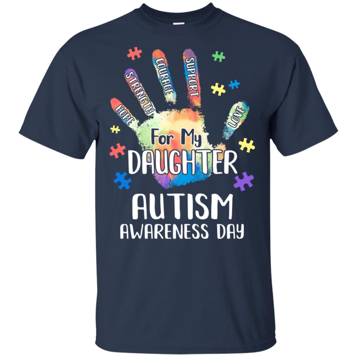 Support Autism Awareness For My Daughter Puzzle Gift T-Shirt & Hoodie | Teecentury.com