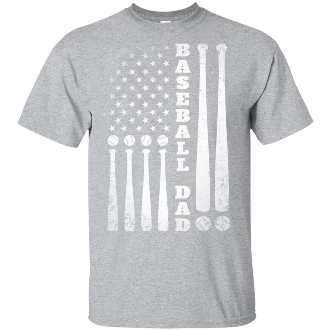 American Flag Vintage Baseball Dad Father's Day T-Shirt & Hoodie | Teecentury.com