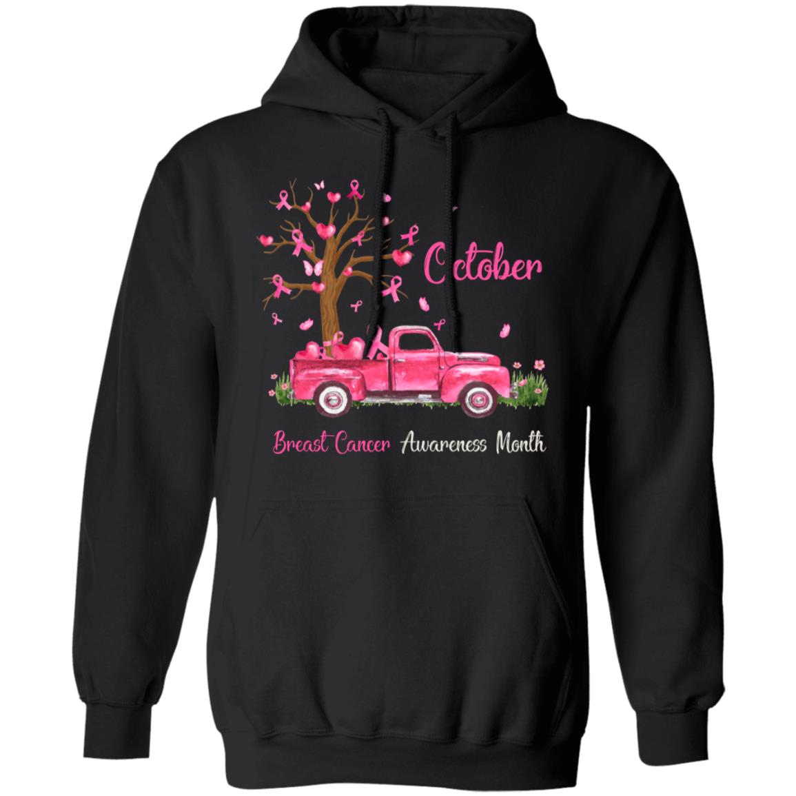 Pink Truck Pumpkin October Breast Cancer Awareness Month T-Shirt Pink Truck Pumpkin October Breast Cancer Awareness Month T-Shirt