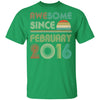 Awesome Since February 2016 Vintage 6th Birthday Gifts Youth Youth Shirt | Teecentury.com