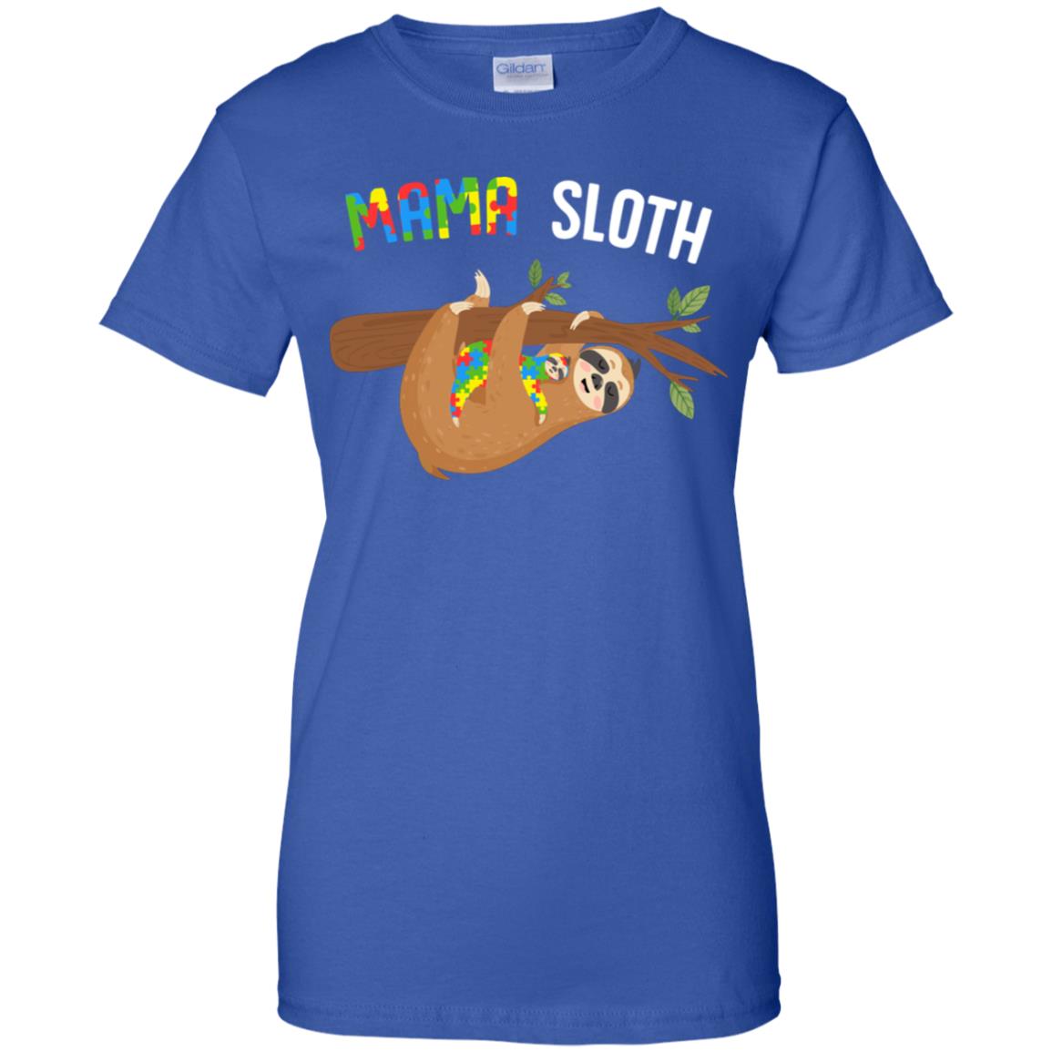 Mama Sloth Autism Awareness Mom Gift T-Shirt & Hoodie | Teecentury.com