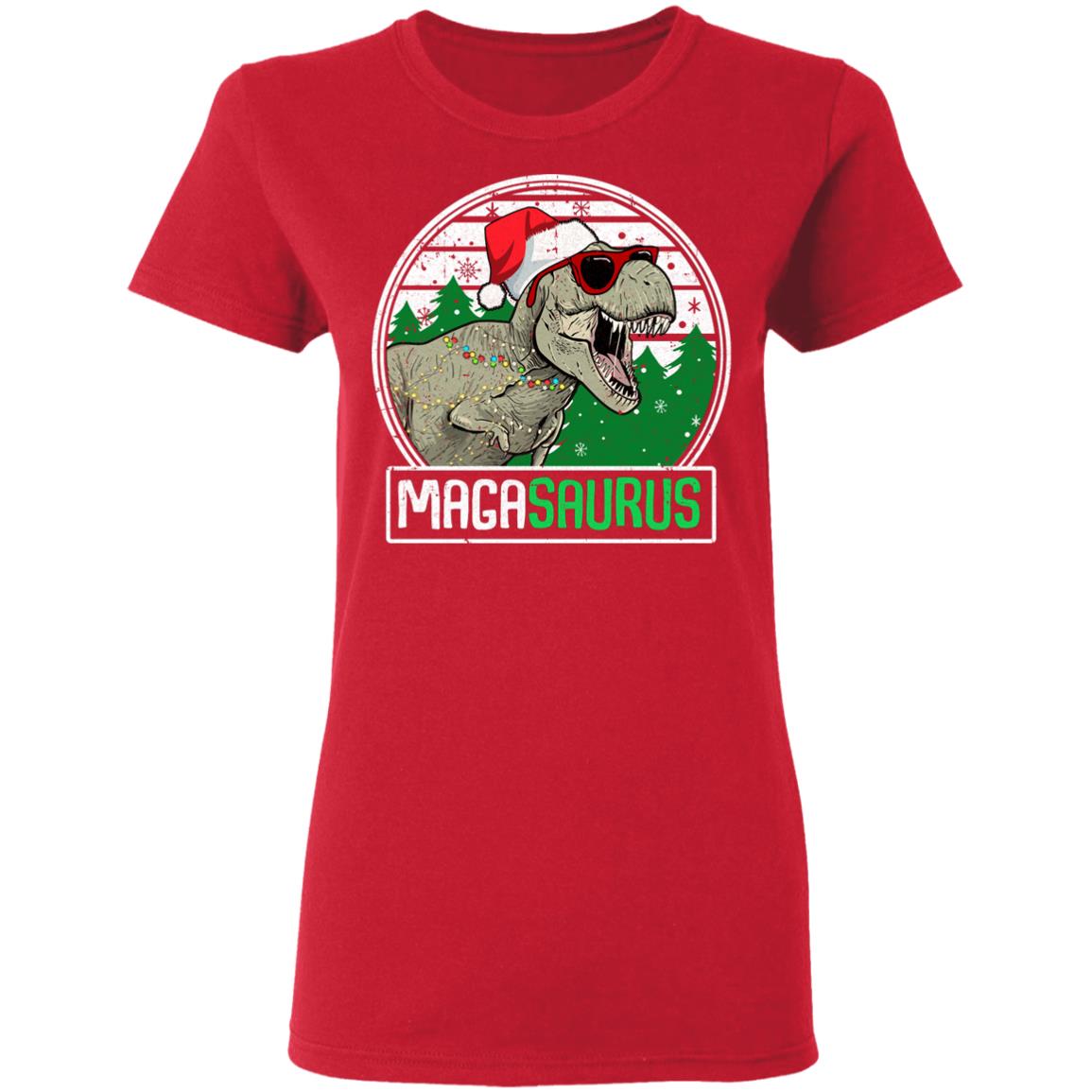Magasaurus Grandma Dinosaur T-Rex Family Christmas T-Shirt & Hoodie | Teecentury.com