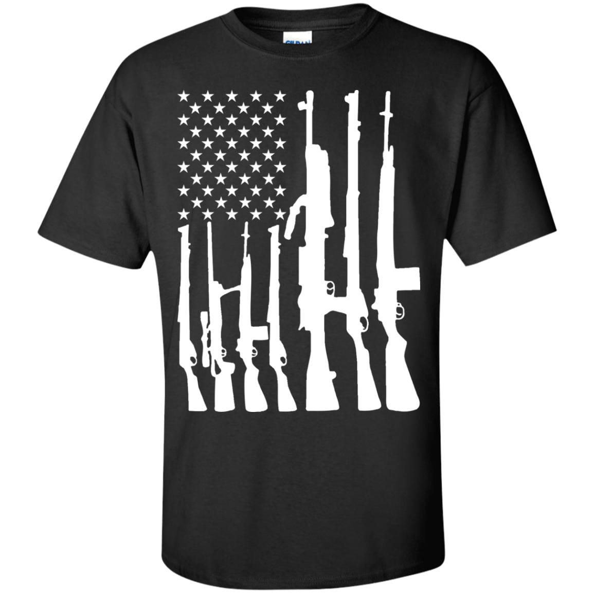 Rifle American Flag Machine Gun Rights T-Shirt & Hoodie | Teecentury.com
