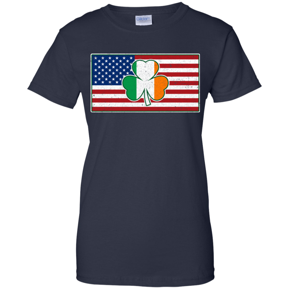 Shamrock Irish Ireland American USA Flag Gift T-Shirt & Hoodie | Teecentury.com