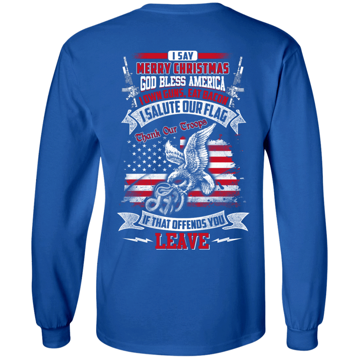I Say Merry Christmas God Bless America Christmas T-Shirt & Hoodie | Teecentury.com