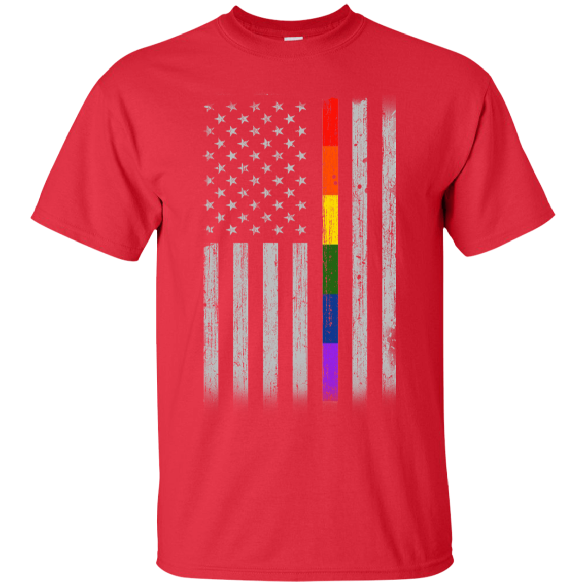 Rainbow Lesbian Gay Pride LGBT America Flag T-Shirt & Hoodie | Teecentury.com