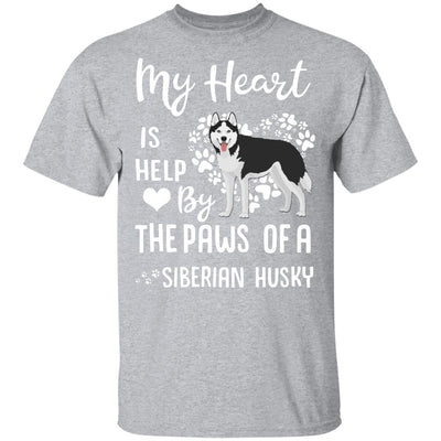 My Heart Is Held By The Paws Of A Siberian Husky Lover T-Shirt & Hoodie | Teecentury.com