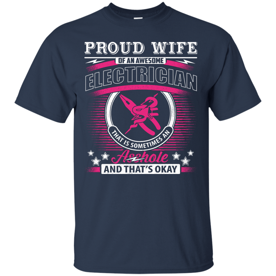 Proud Wife Of An Awesome Electrician T-Shirt & Hoodie | Teecentury.com