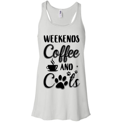 Weekends Coffee And Cats Lover Gifts T-Shirt & Tank Top | Teecentury.com