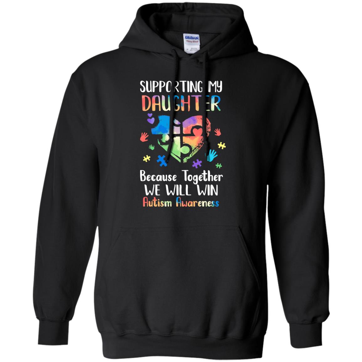 Supporting My Daughter Puzzle Autism Awareness Month T-Shirt & Hoodie | Teecentury.com