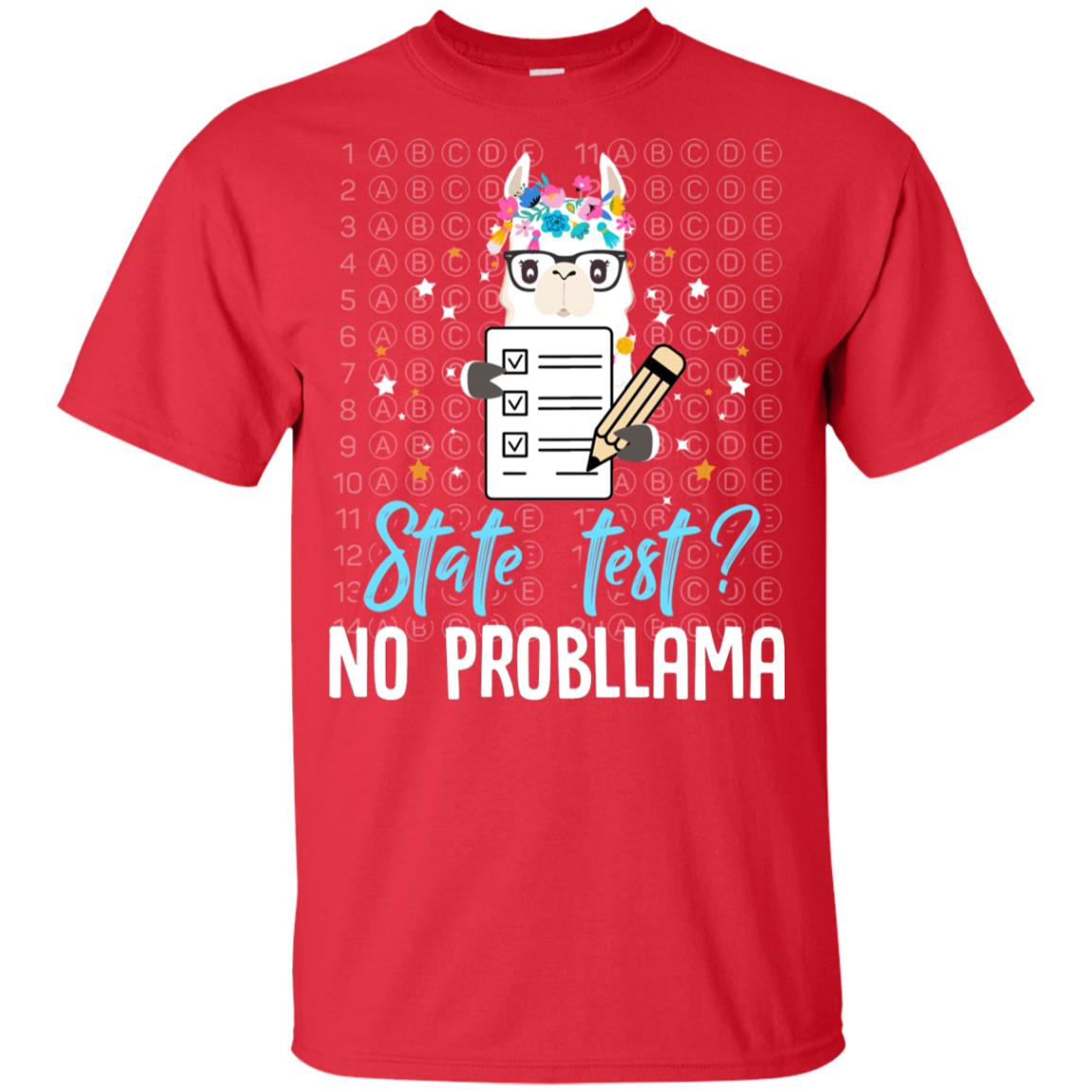 Llama Funny Motivational State Test Day Tshirt For Students Llama Funny Motivational State Test Day Tshirt For Students