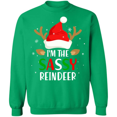 I'm The Sassy Reindeer Matching Family Christmas T-Shirt & Sweatshirt | Teecentury.com