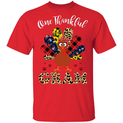 One Thankful Gram Leopard Turkey Thanksgiving Gift T-Shirt & Sweatshirt | Teecentury.com