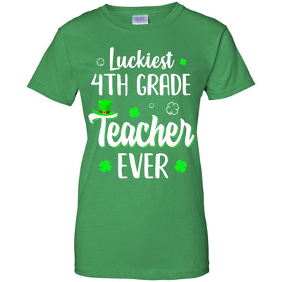 Luckiest 4th Grade Teacher Ever Irish St Patricks Day T-Shirt & Hoodie | Teecentury.com