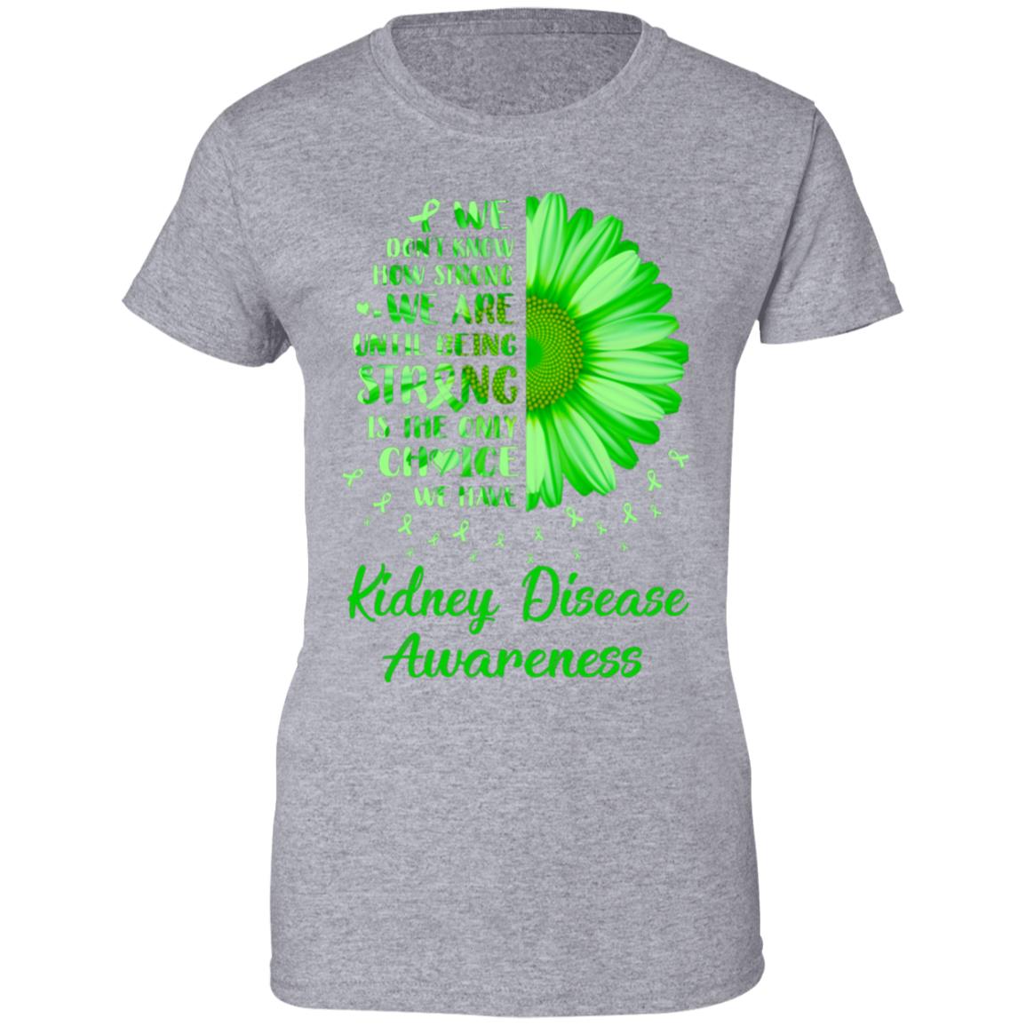 Being Strong Daisy Flower Green Kidney Disease Awareness T-Shirt & Hoodie | Teecentury.com