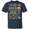 Legend Since July 2014 Vintage 8th Birthday Gifts Youth Youth Shirt | Teecentury.com