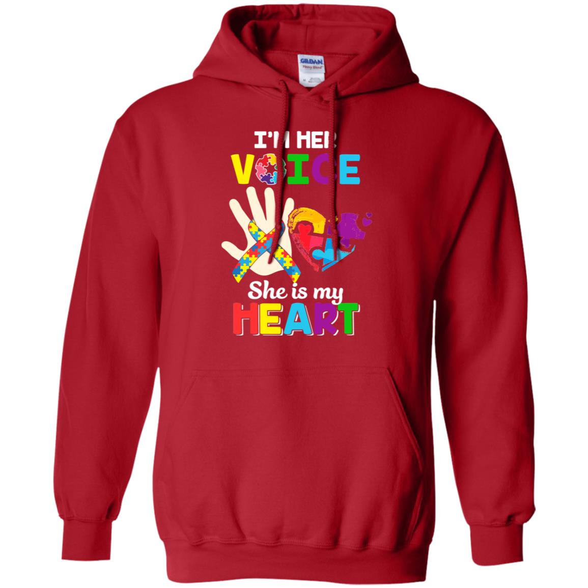 I'm Her Voice She Is My Heart Dad Mom Autism Awareness T-Shirt & Hoodie | Teecentury.com